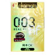 Okamoto 0.03 Real Fit Condoms - 4 Pieces