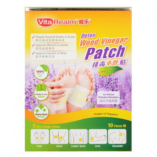 VitaRealm Detox Wood Vinegar Patch - 10 Pieces